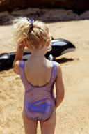 Purple glow - Maillot 1 pièce kids