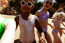 Pink glow - Maillot 1 pièce kids